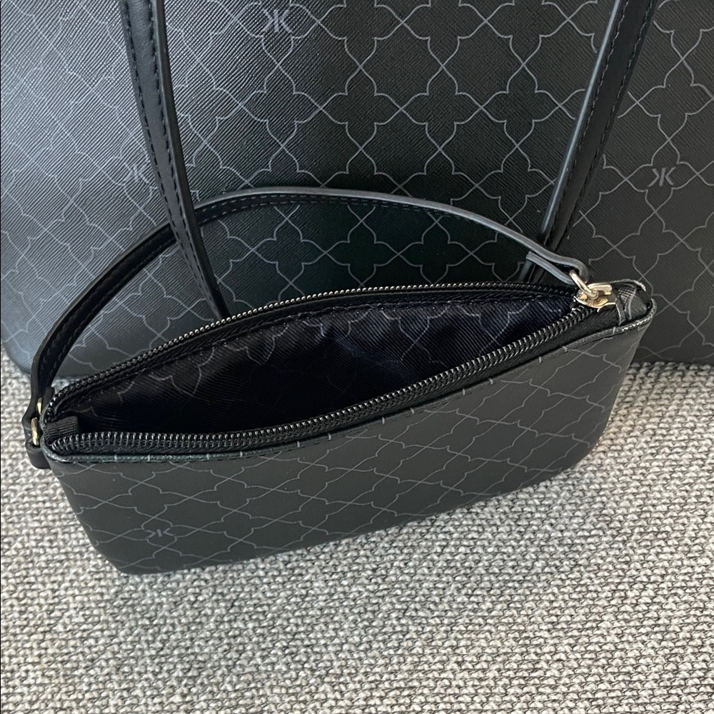 Kelly & Katie Elegant Black Tote with Pouch - Picture 7 of 16